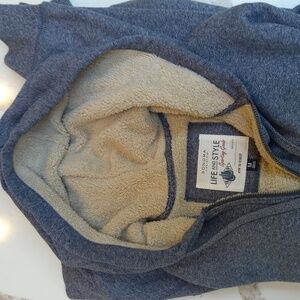 Sonoma Men's Heathered Blue Zip-Up Sweater